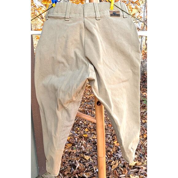 Grand Prix Childs Riding Breeches Pants Jods Tan Suede Knee Size 8 but altered - Picture 14 of 14